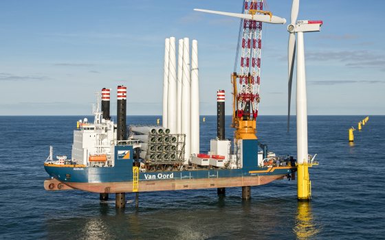 Purpose built vessel to install 20 MW offshore wind turbines